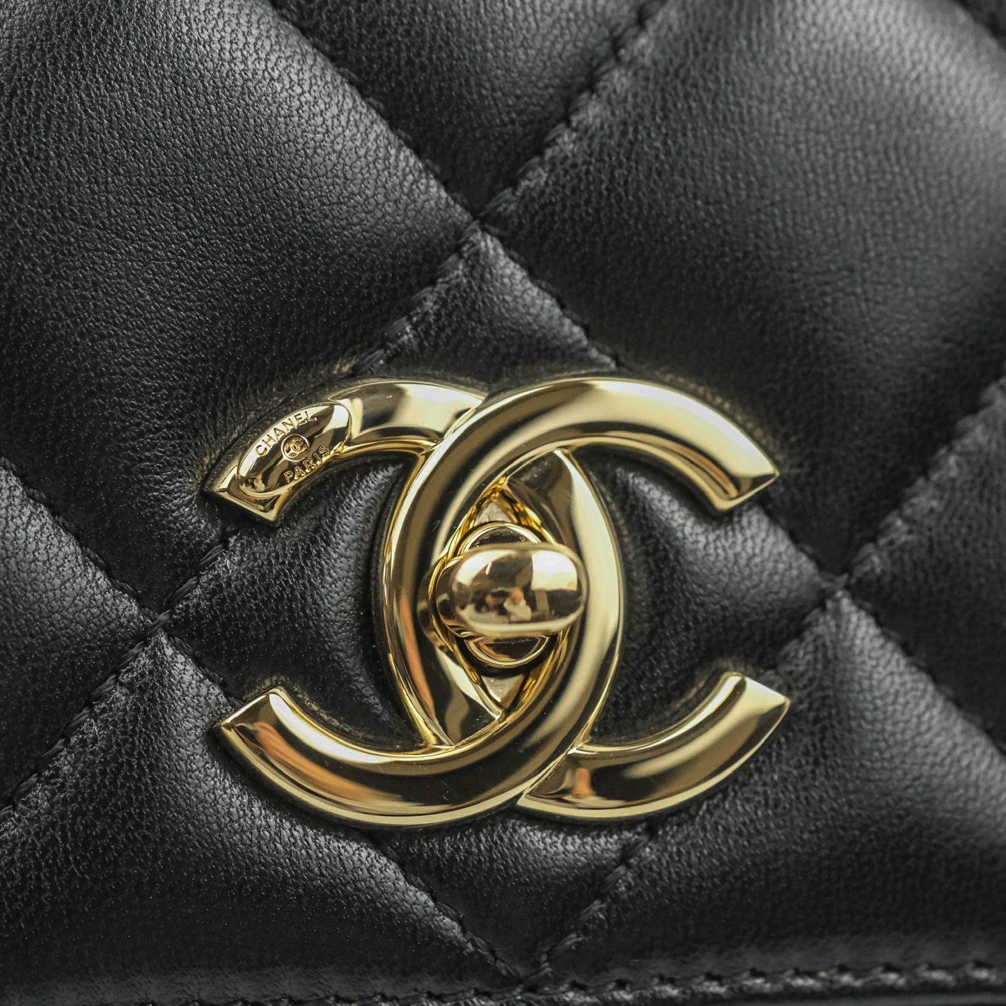 Chanel Trendy CC Small Black Lambskin Gold Hardware