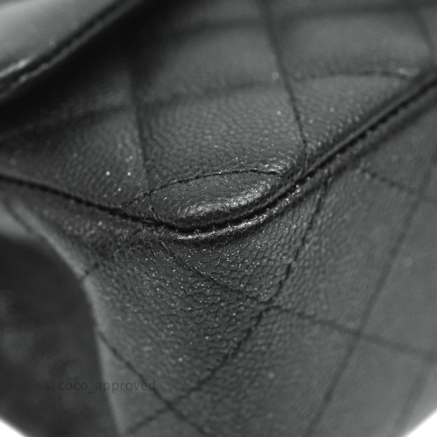 Chanel Quilted Mini Rectangular Iridescent Black Caviar Gun Metal 18C