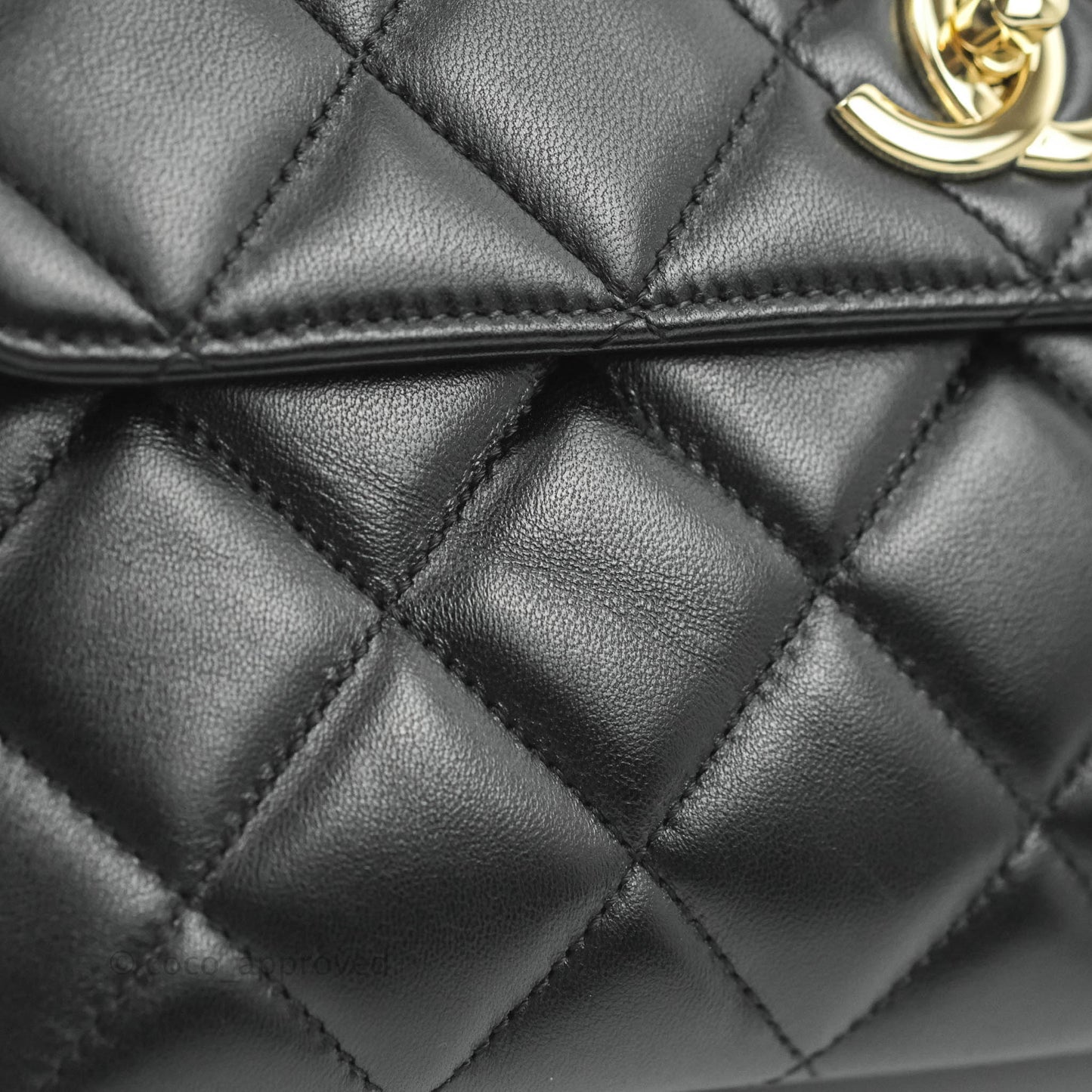 Chanel Trendy CC Small Black Lambskin Gold Hardware