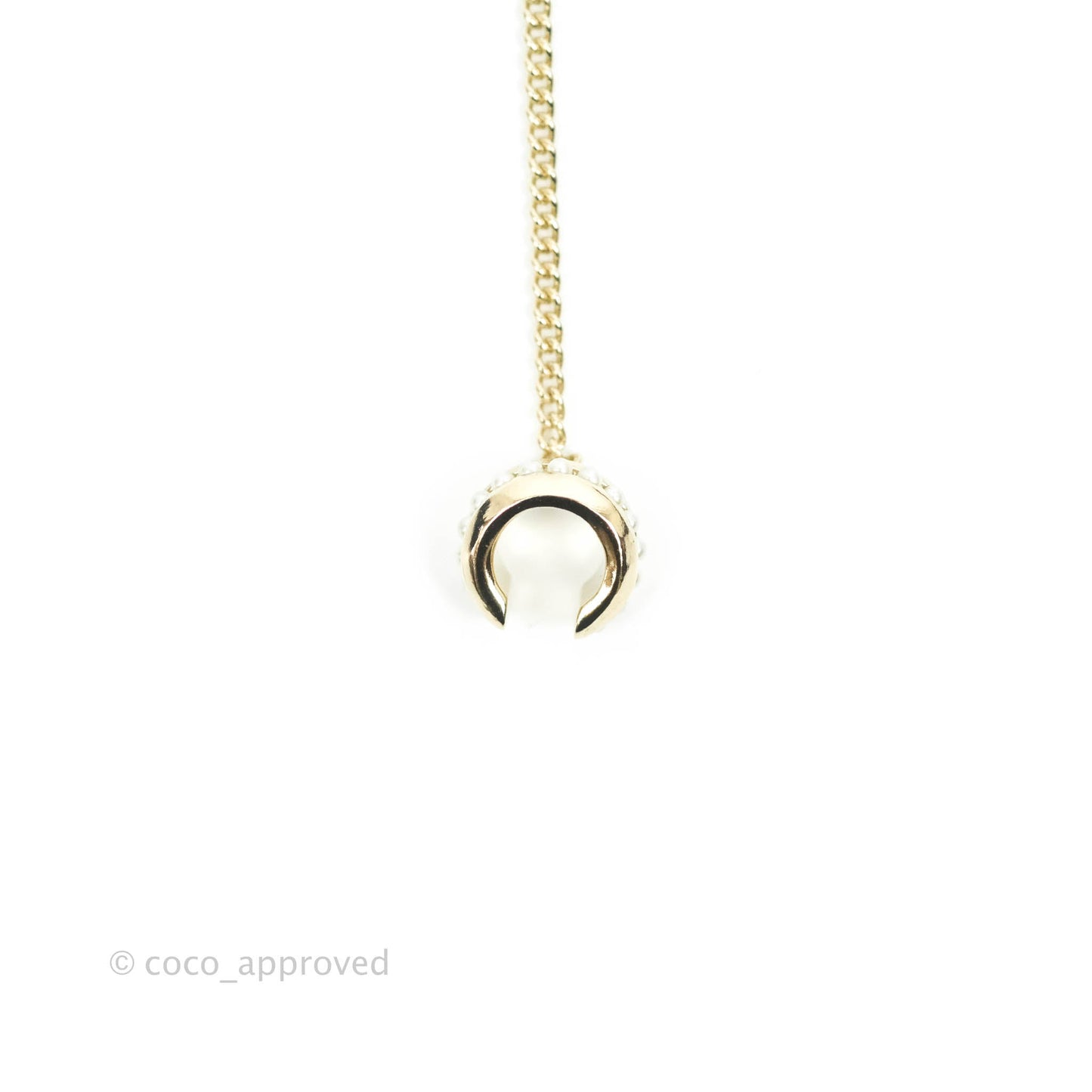 Chanel Pearl CC Clip-on Earrings 21V
