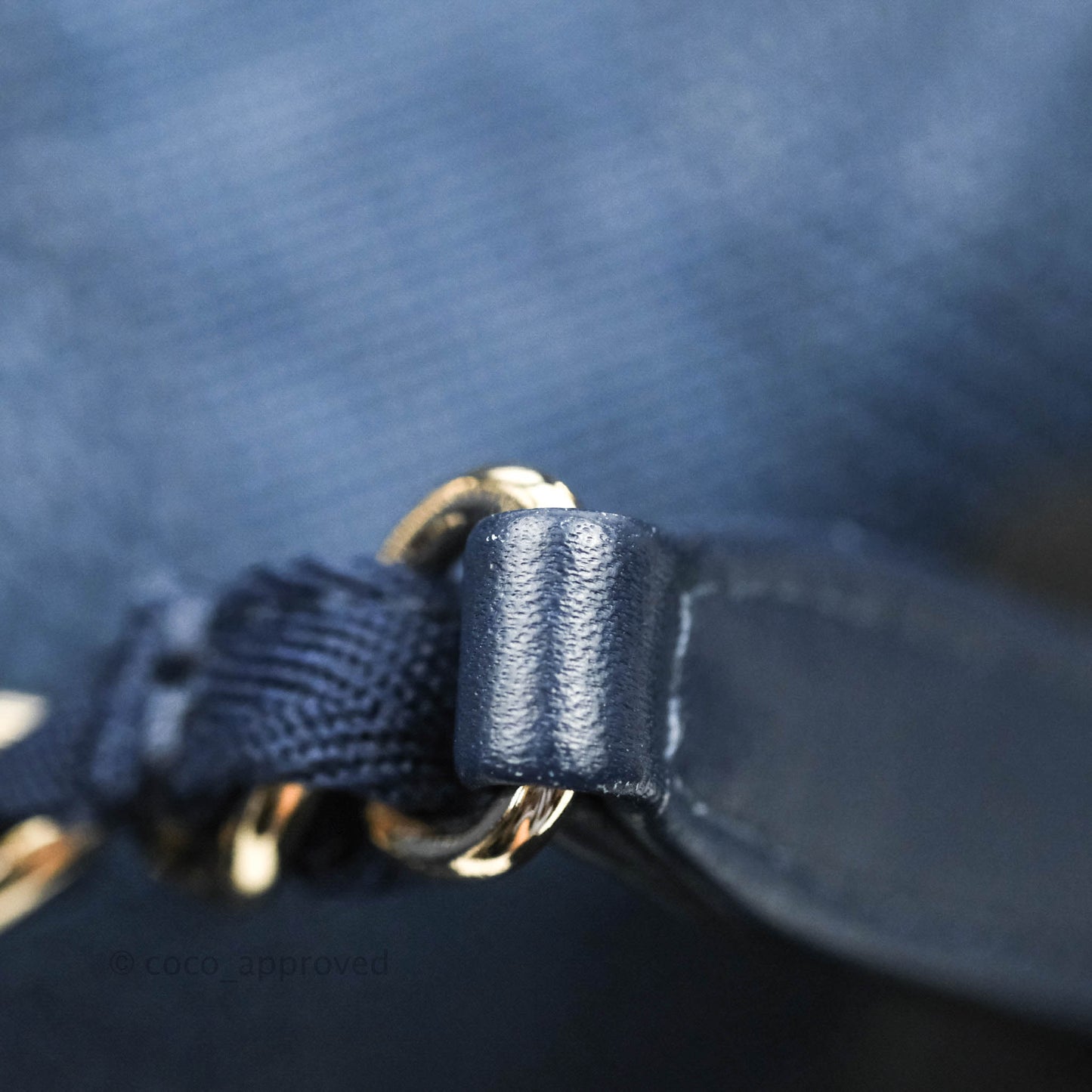 Chanel Large Deauville Navy Blue Canvas Gold Hardware