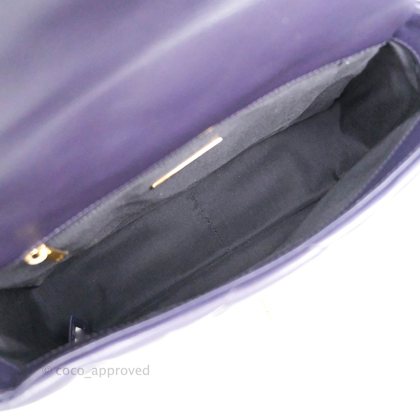 Chanel 19 Small Dark Purple Mixed Hardware