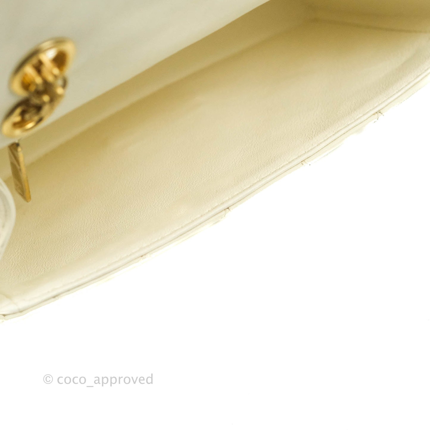 Chanel Mini Reissue 224 White Ivory Aged Calfskin Aged Gold Hardware