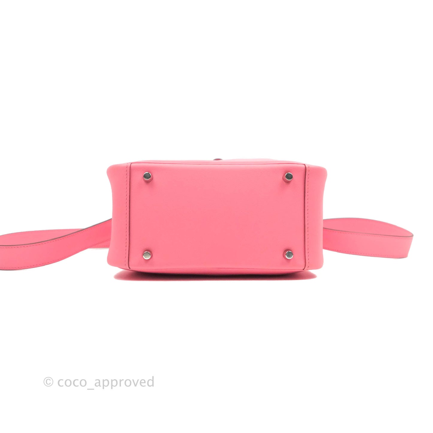 Hermès Mini Lindy 20 Rose Ete Swift Palladium Hardware