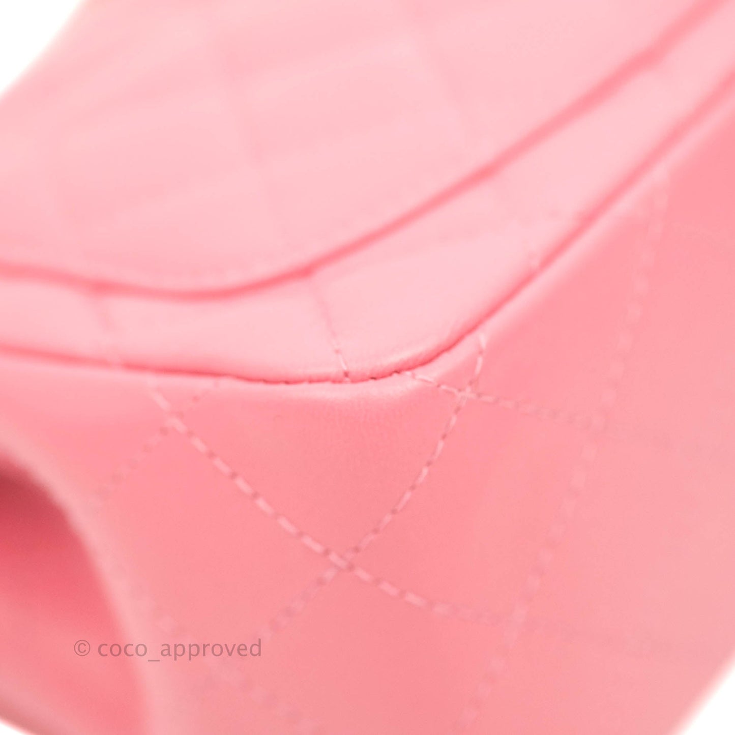 Chanel Quilted Mini Square Pink Lambskin Gold Hardware
