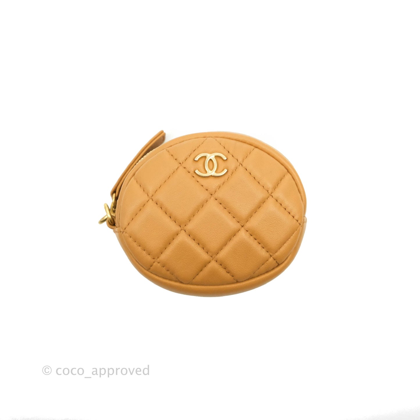Chanel Quilted Flap With Coin Purse Caramel Calfskin Aged Gold Hardware 19K