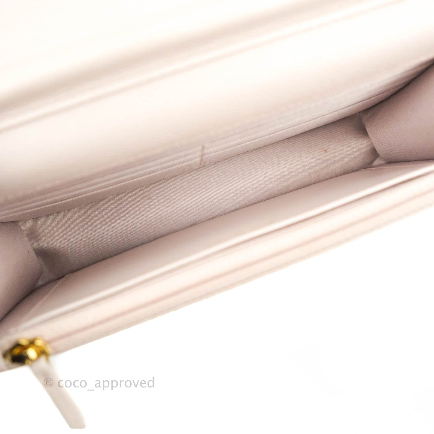 Chanel Quilted WOC Lilac Caviar CC Coco Chain Gold Hardware