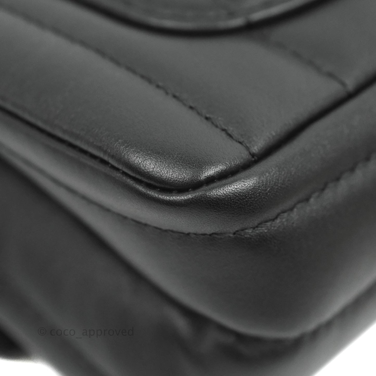 Chanel Mini Reissue 224 Vertical Quilted Black Calfskin Aged Gold Hardware