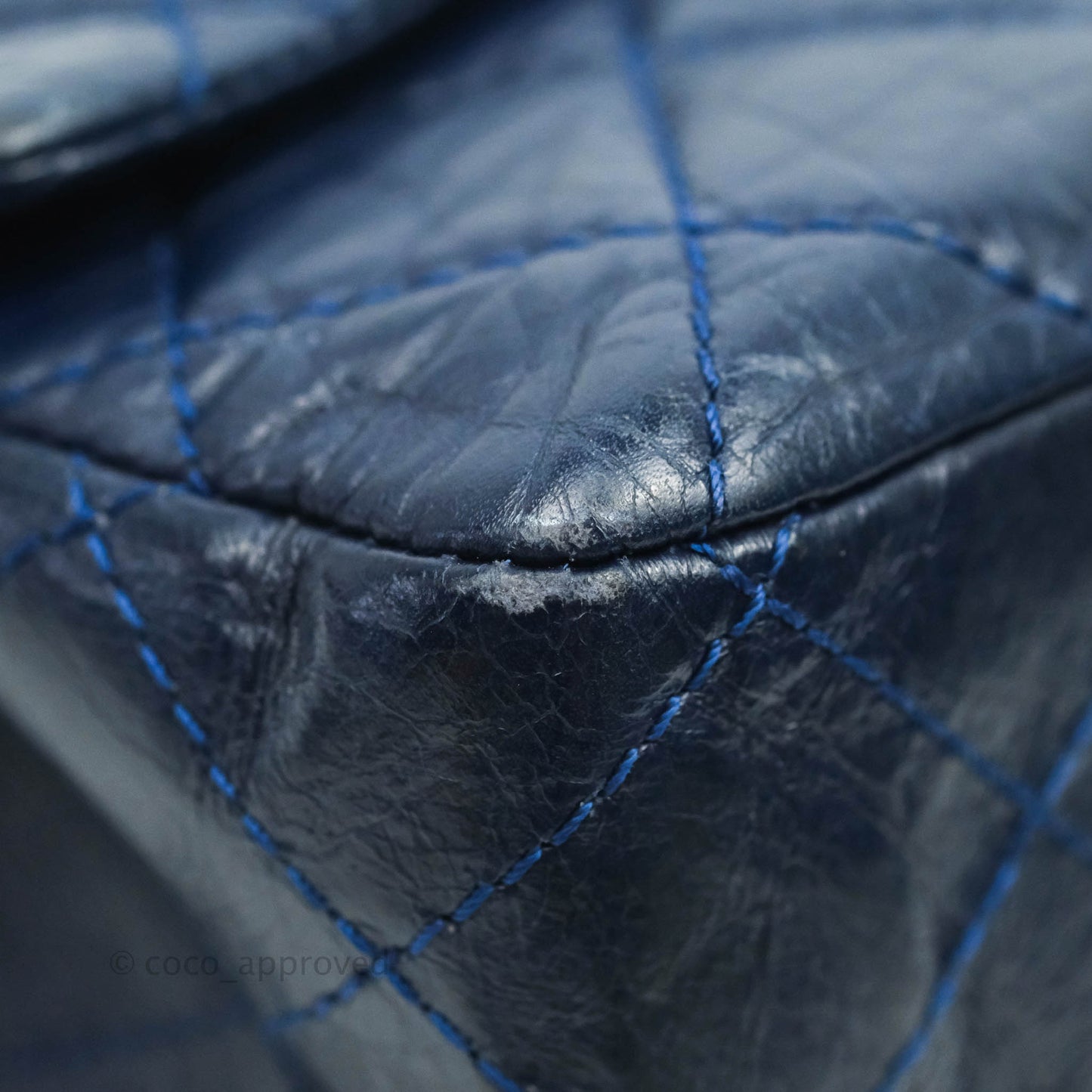 Chanel Reissue 227 Quilted Navy Aged Calfskin Ruthenium Hardware