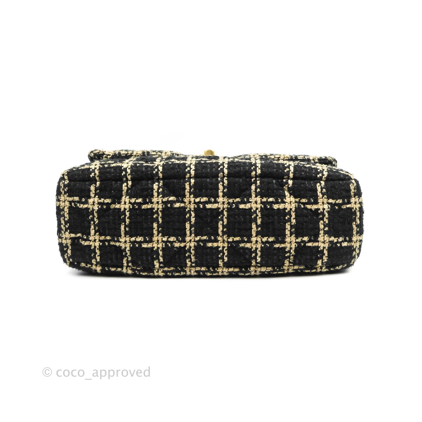 Chanel 19 Medium Beige Black Tweed Mixed Hardware