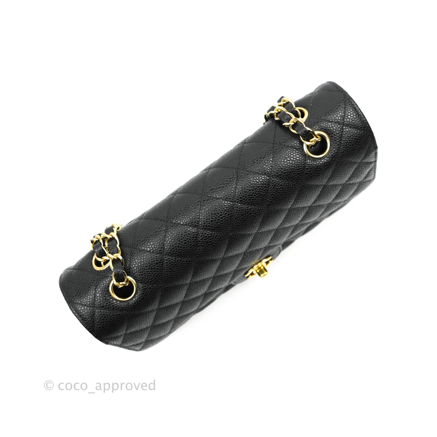 Chanel Classic M/L Medium Double Flap Black Caviar Gold Hardware