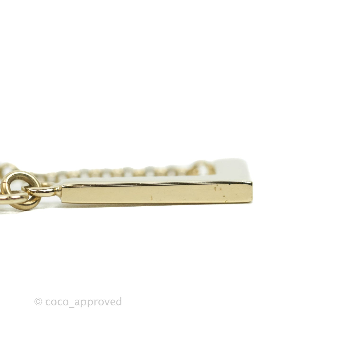 Chanel Letter Cha-Nel Logo Drop Earrings Gold Tone 20V