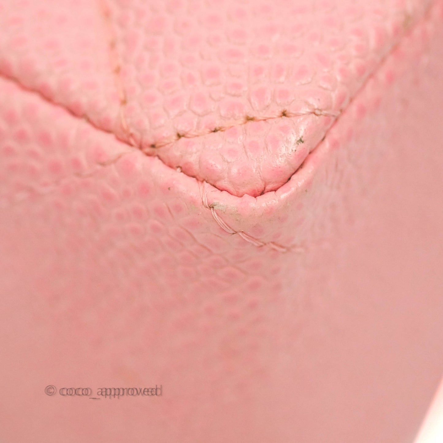 Chanel Vintage Quilted Mini Square Flap Pink Caviar 24K Gold Hardware