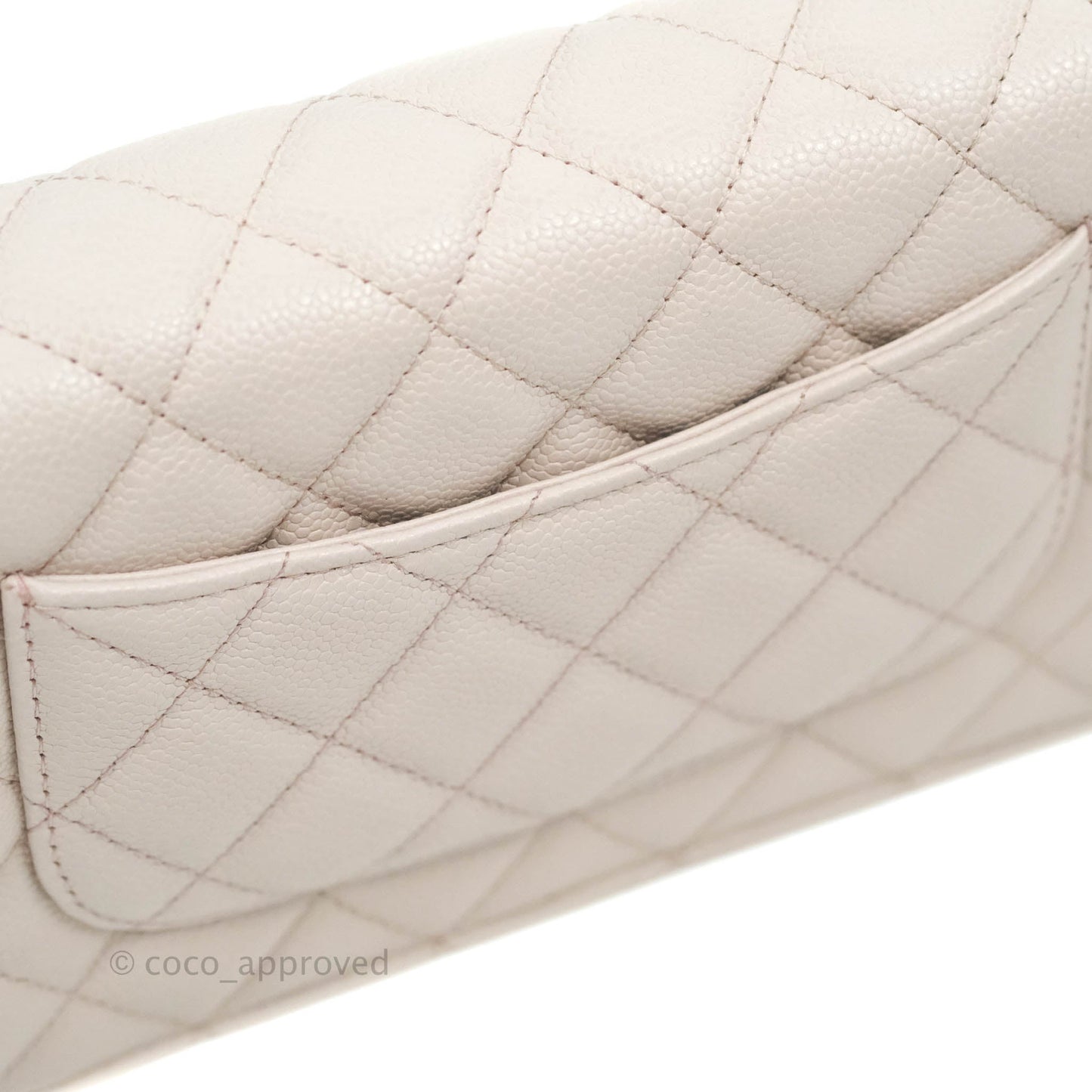 Chanel Quilted WOC Lilac Caviar CC Coco Chain Gold Hardware