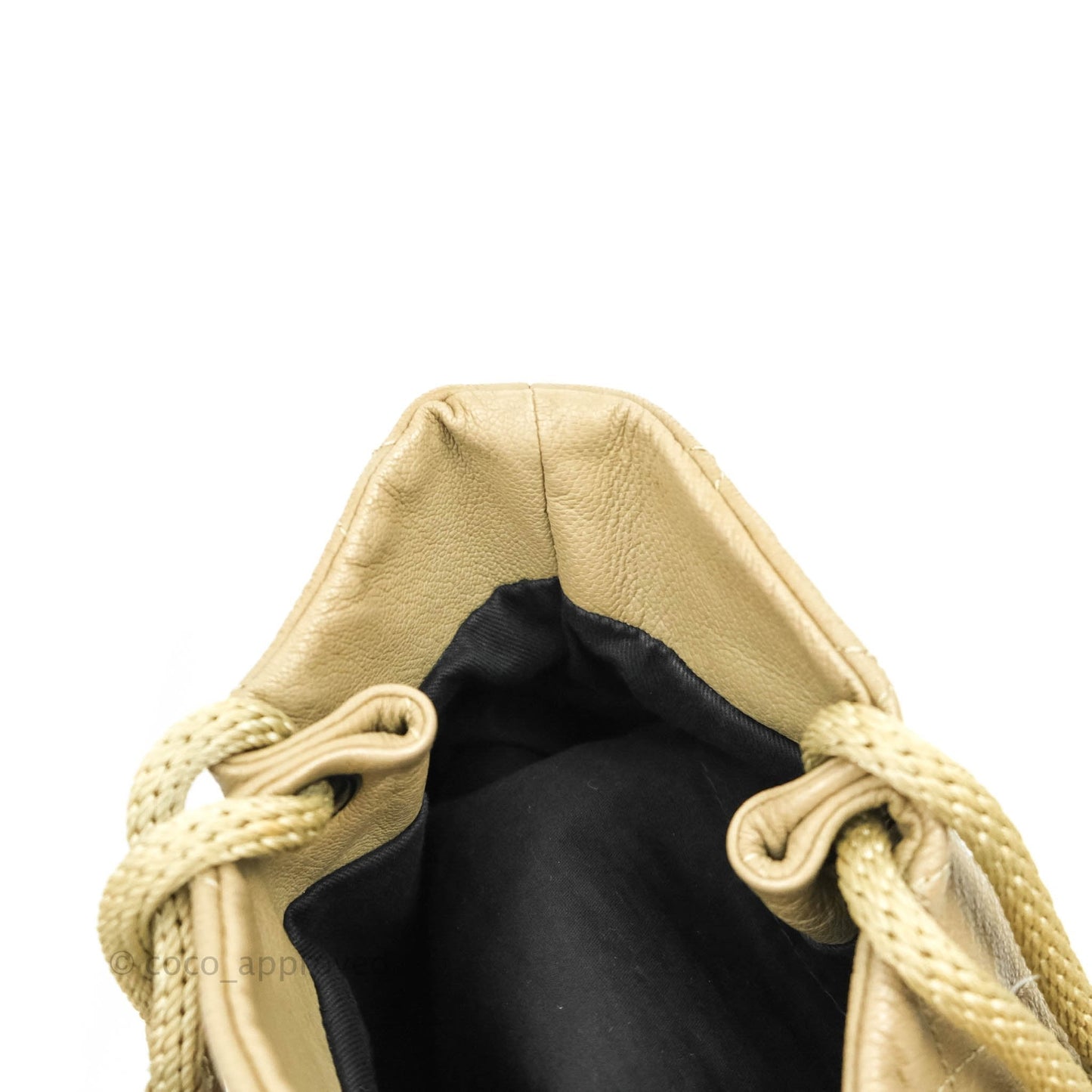 Chanel Yacht Expandable Shoulder Bag Beige Calfskin Tote