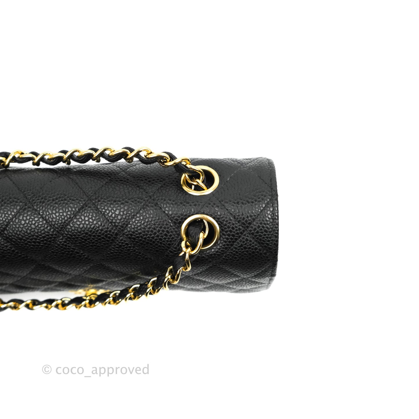 Chanel Classic M/L Medium Double Flap Black Caviar Gold Hardware