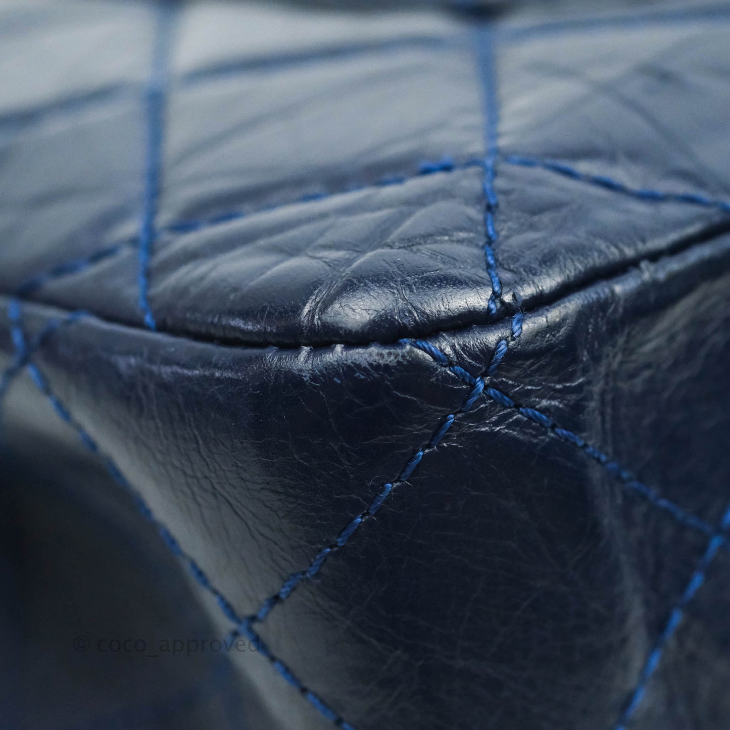 Chanel Reissue 227 Quilted Navy Aged Calfskin Ruthenium Hardware