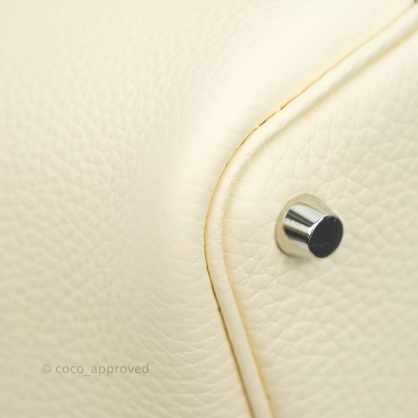 Hermès Clemence Picotin Lock 18 Nata Silver Hardware