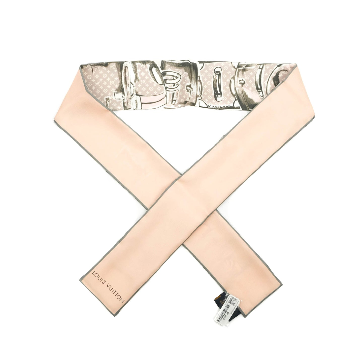 Louis Vuitton Trunks Rose Poudre Silk Twilly