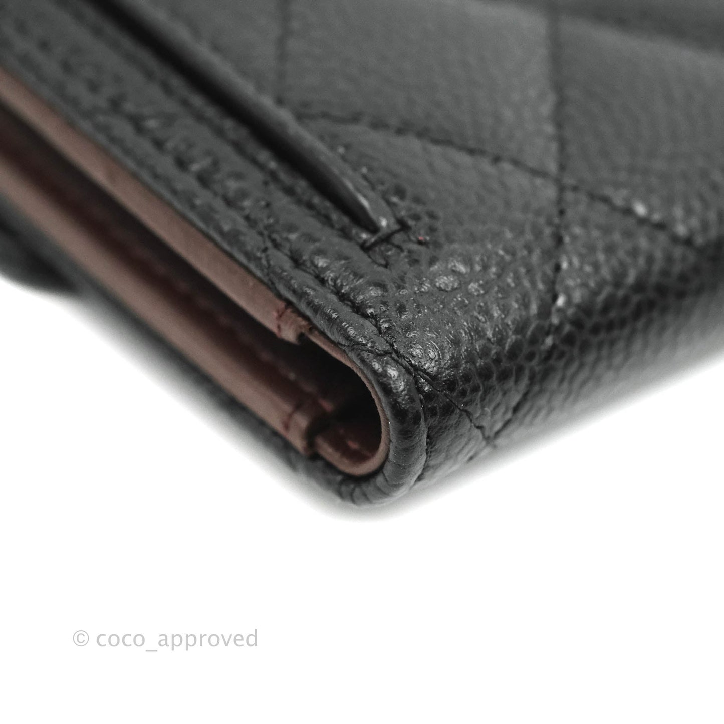 Chanel Classic Flap Wallet Black Caviar Gold Hardware