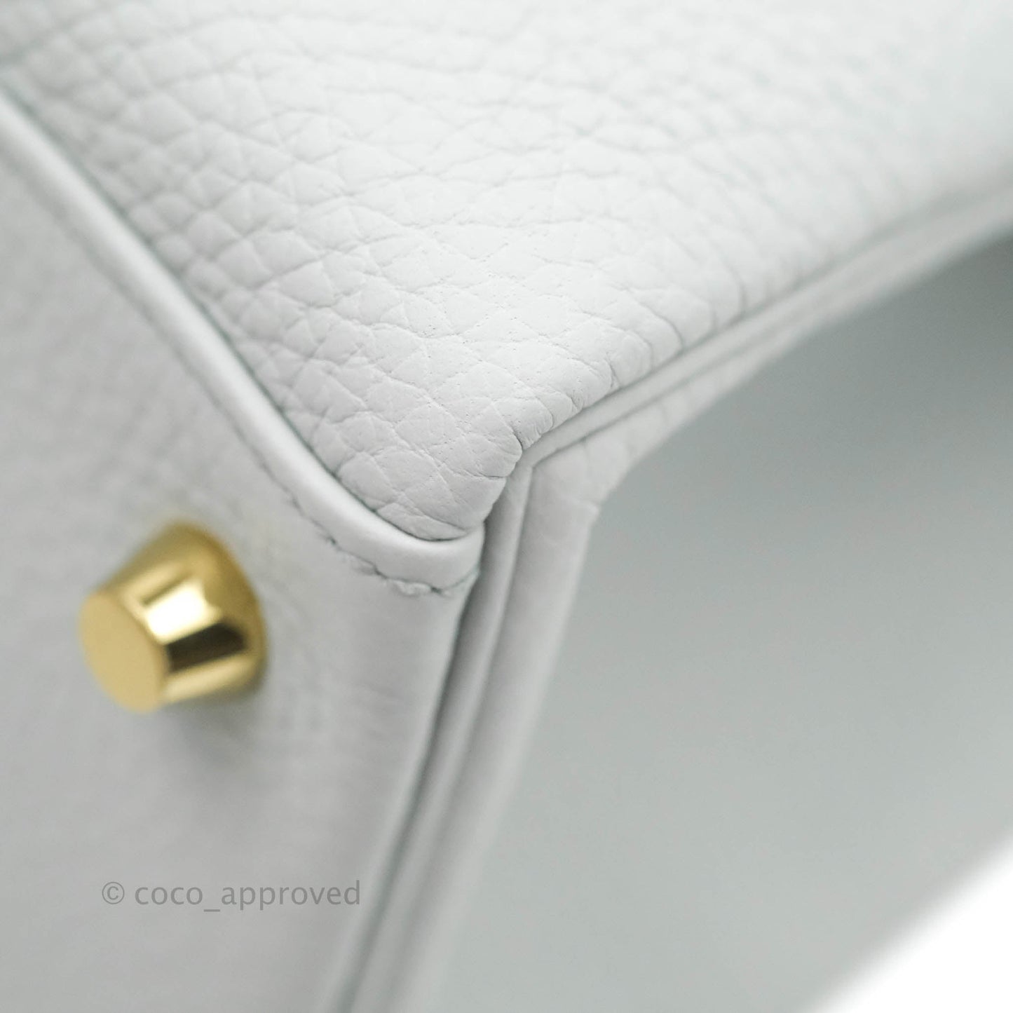 Hermès Kelly 28 Retourne Taurillon Clemence Bleu Pale Gold Hardware