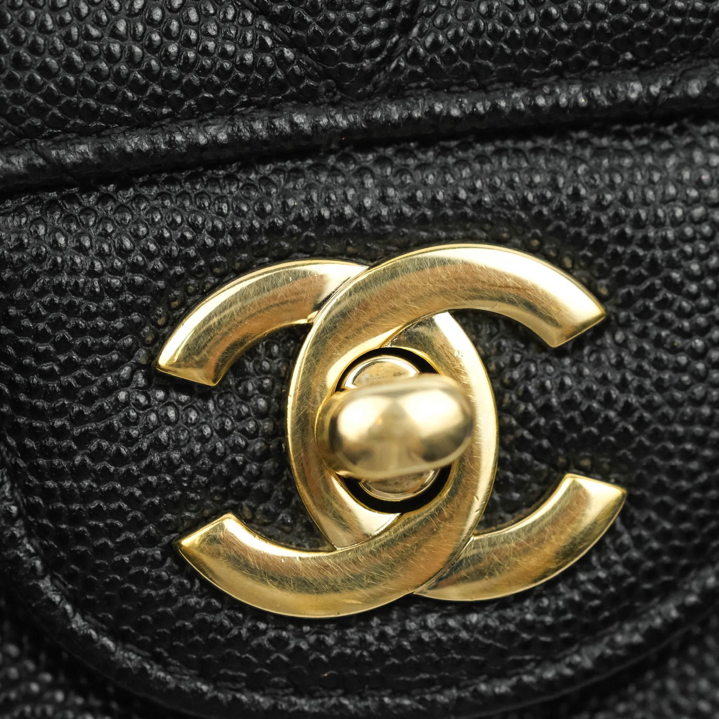 Chanel Chevron Mini Rectangular Flap Black Caviar Gold Hardware 18B