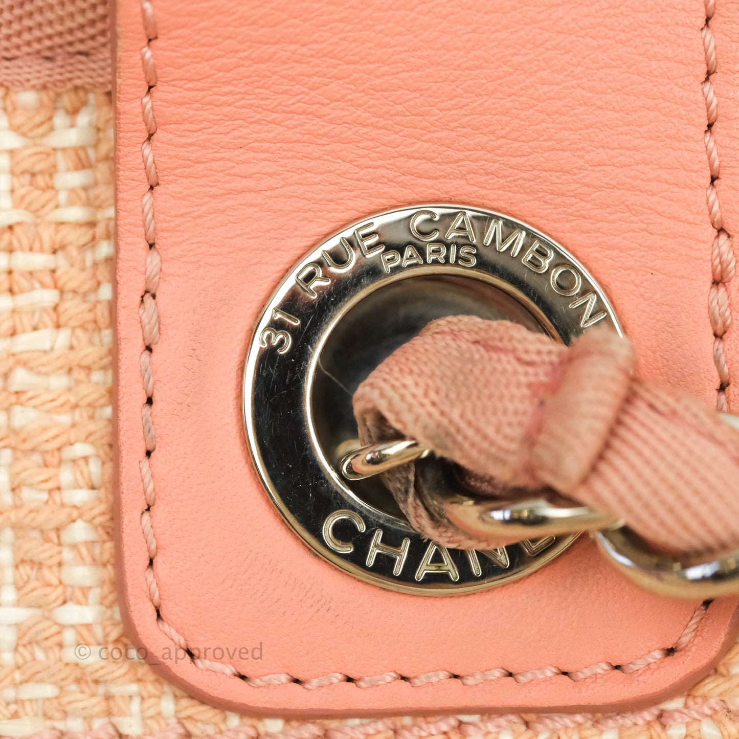 Chanel Large Deauville Pink Tweed