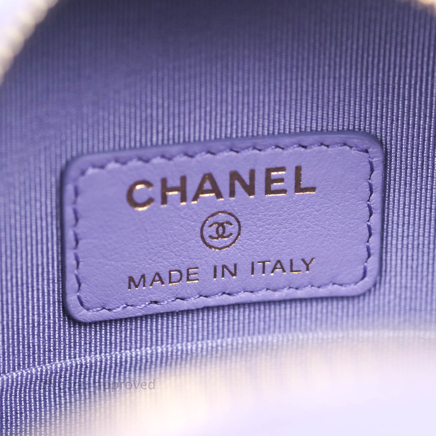 Chanel Round Circle Bag Purple Caviar Gold Hardware 20S