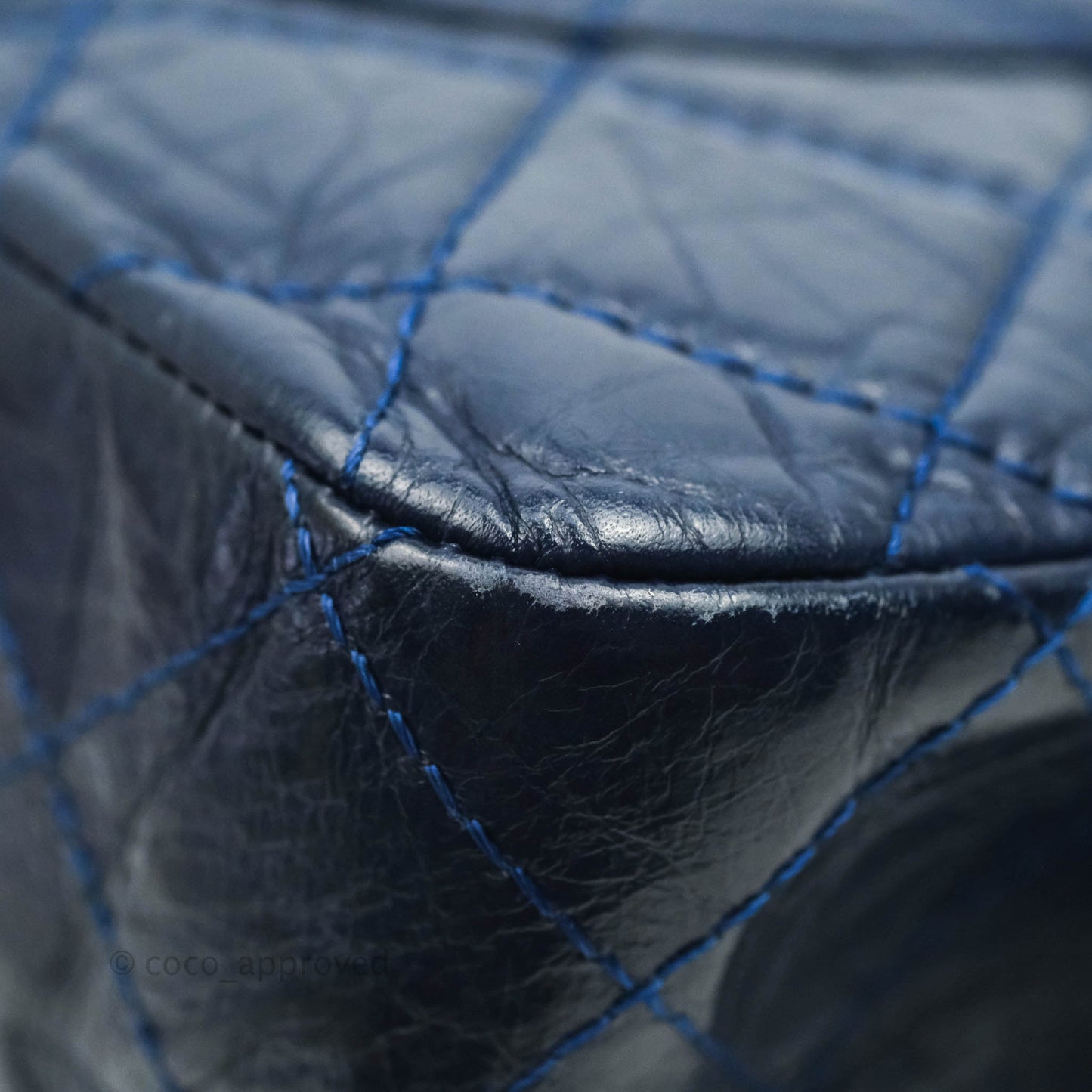 Chanel Reissue 227 Quilted Navy Aged Calfskin Ruthenium Hardware
