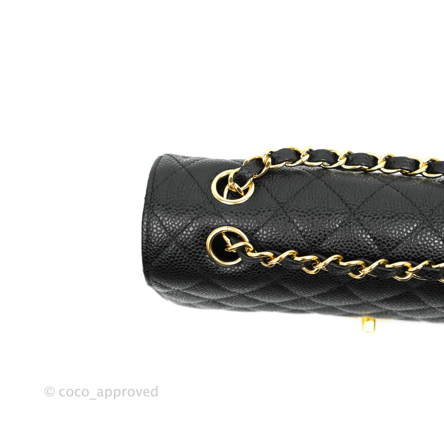 Chanel Classic M/L Medium Double Flap Black Caviar Gold Hardware