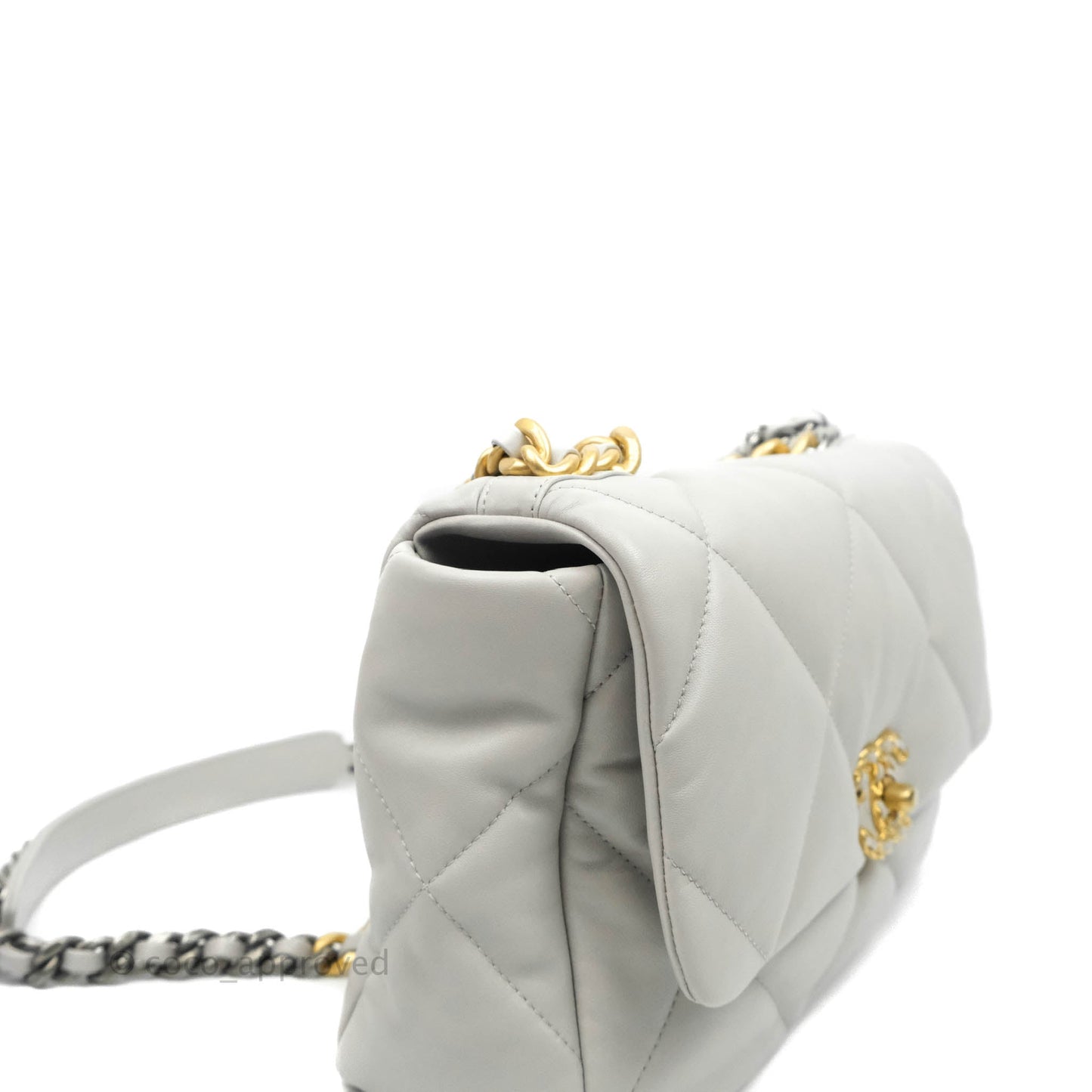Chanel 19 Medium Grey Lambskin Mixed Hardware 21A