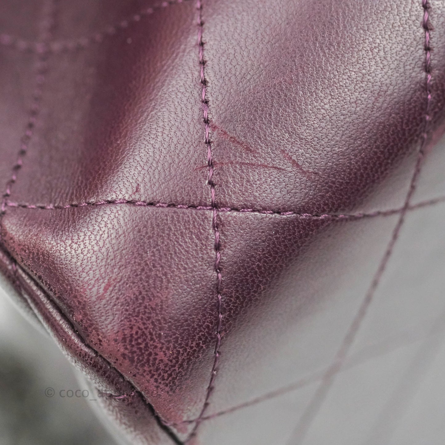 Chanel Quilted Jumbo Double Flap Plum Lambskin Gun Metal