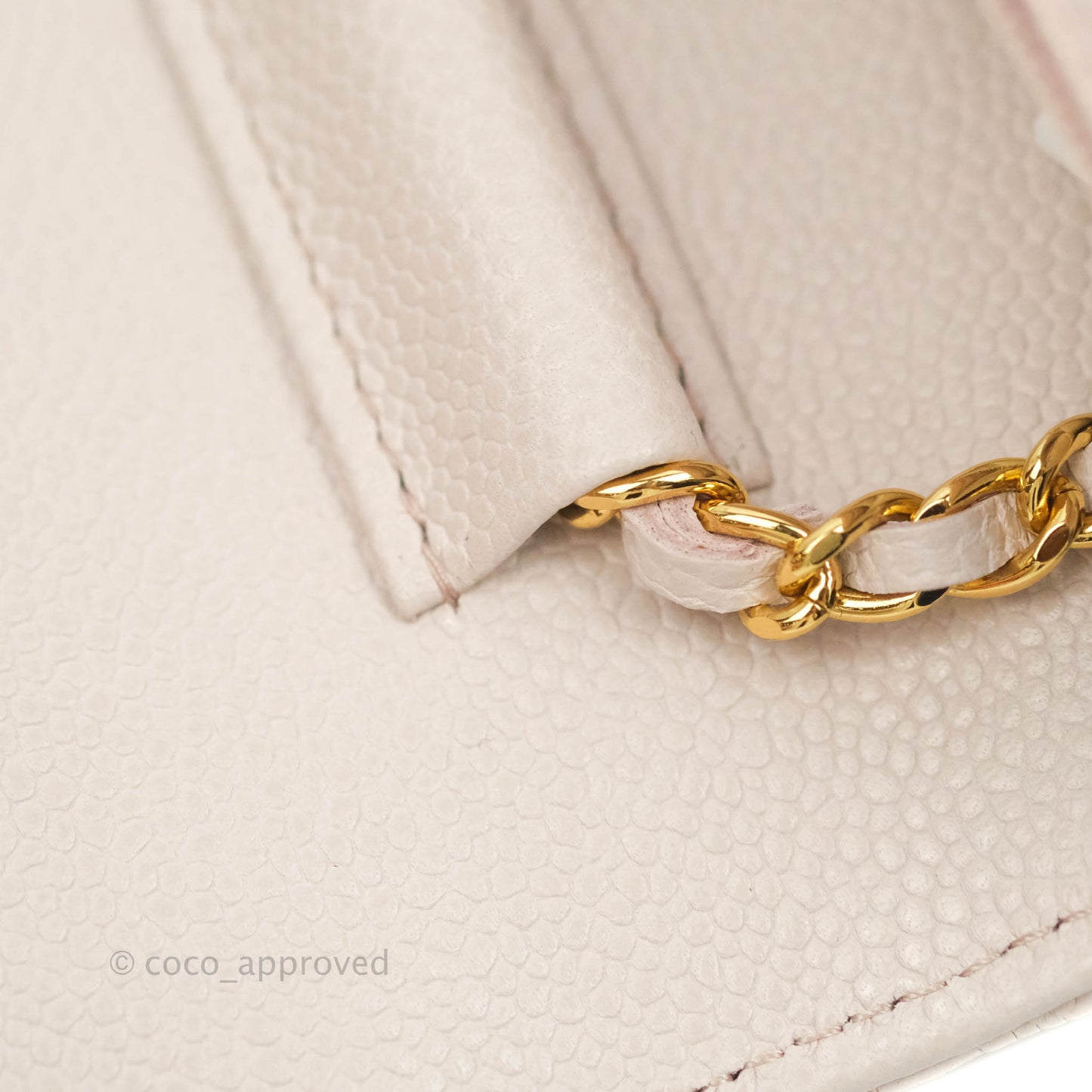 Chanel Quilted WOC Lilac Caviar CC Coco Chain Gold Hardware