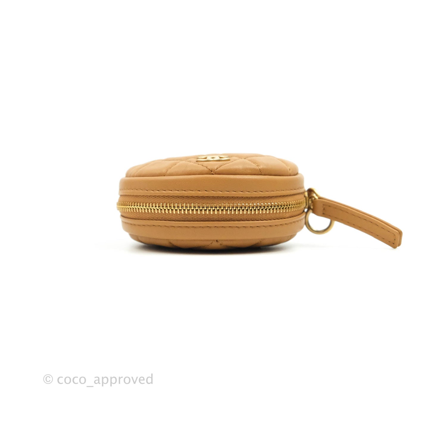 Chanel Quilted Flap With Coin Purse Caramel Calfskin Aged Gold Hardware 19K