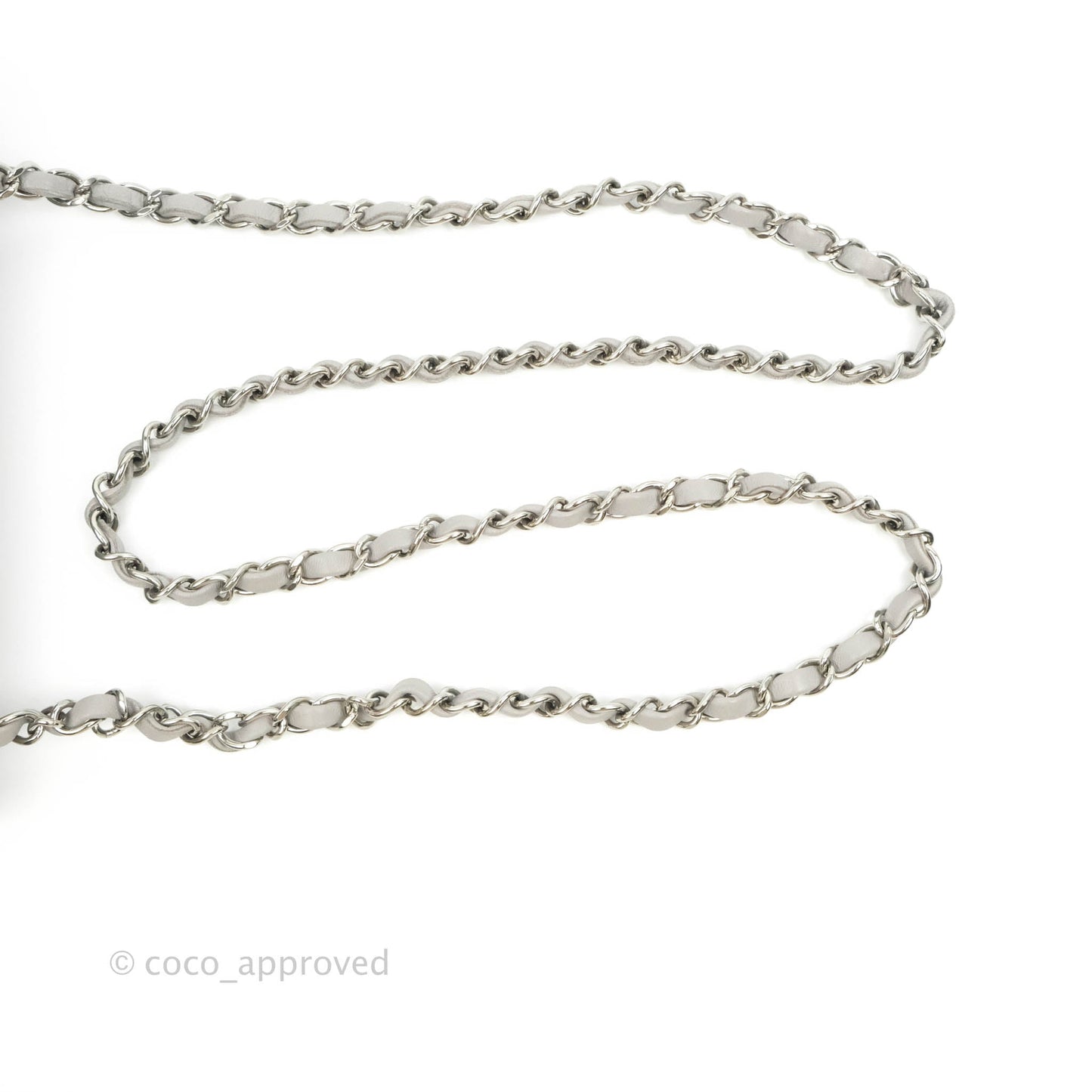 Chanel Quilted Mini Rectangular Grey Lambskin Silver Hardware 21B