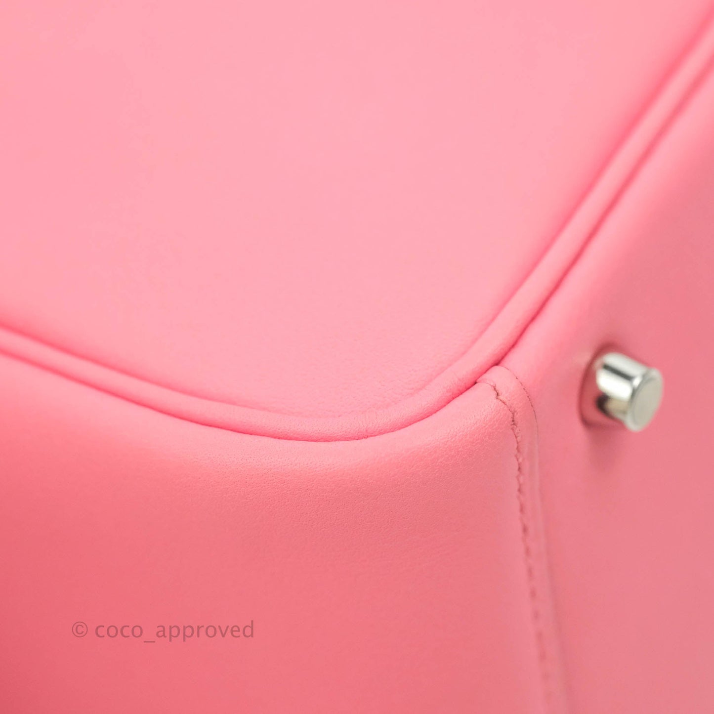 Hermès Mini Lindy 20 Rose Ete Swift Palladium Hardware