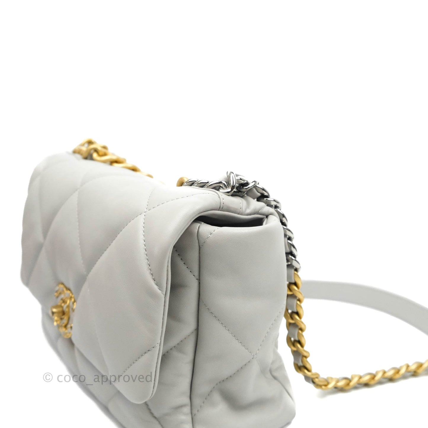 Chanel 19 Medium Grey Lambskin Mixed Hardware 21A