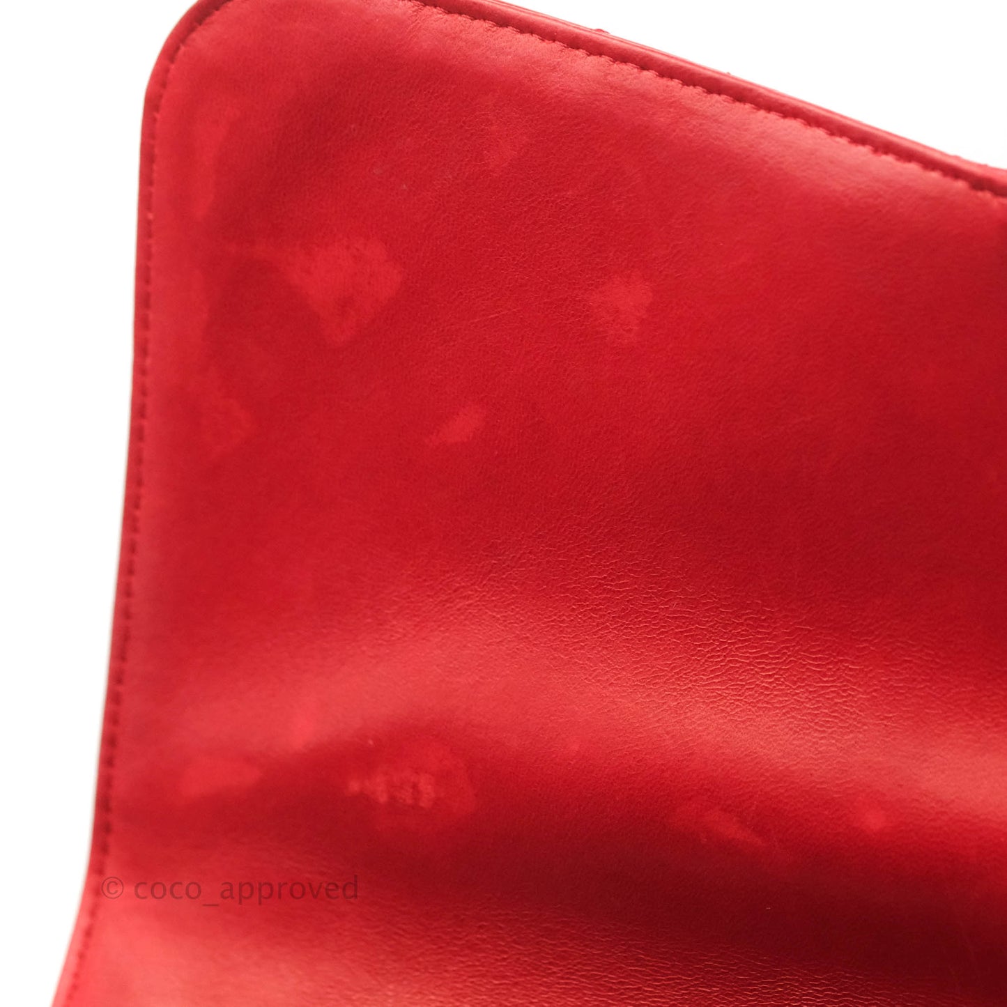 Chanel Quilted Jumbo Red Patent Silver Hardware 10C