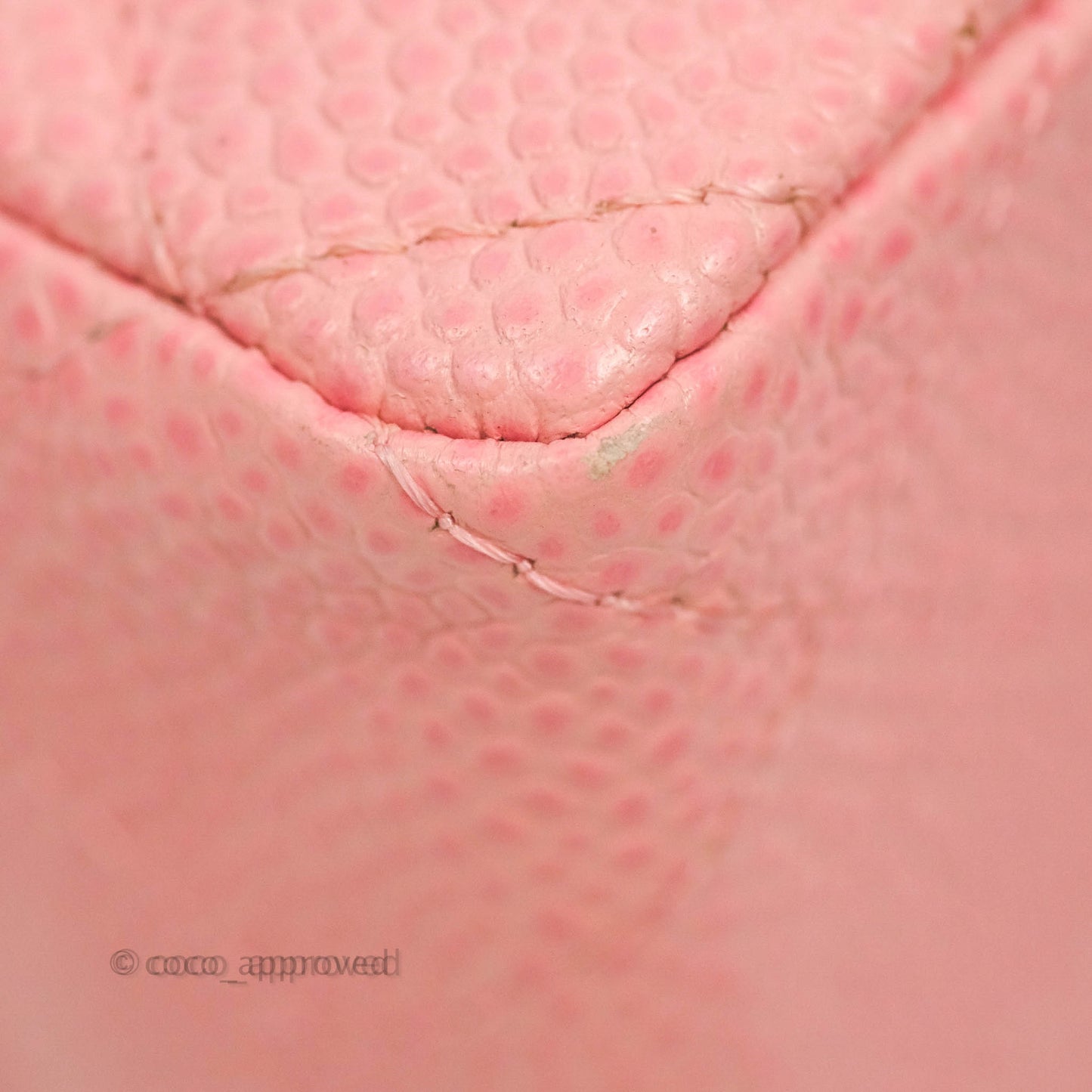 Chanel Vintage Quilted Mini Square Flap Pink Caviar 24K Gold Hardware