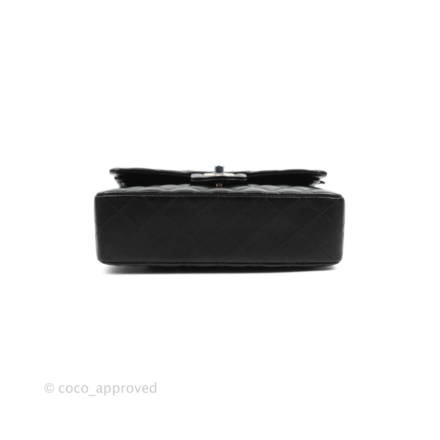 Chanel Classic Small S/M Flap Black Lambskin Rose Pink-Gold Hardware