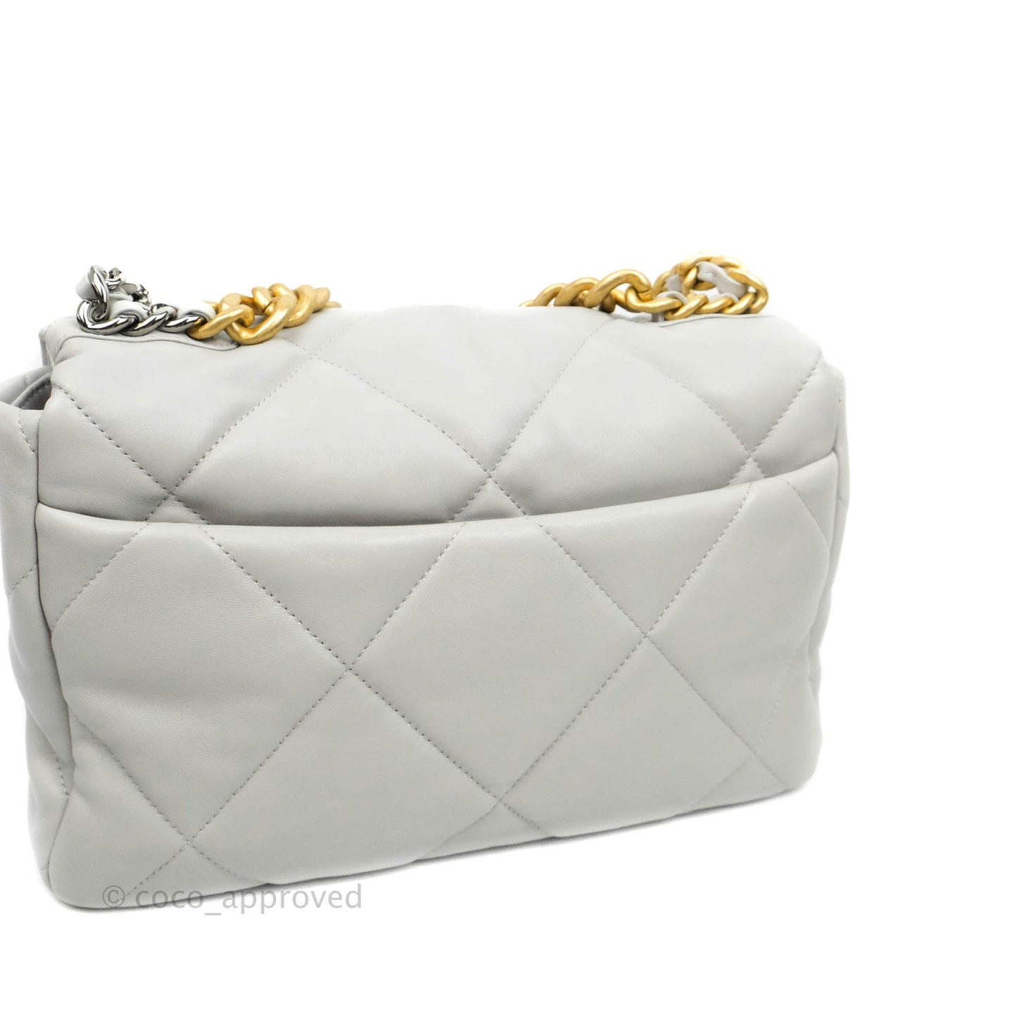 Chanel 19 Medium Grey Lambskin Mixed Hardware 21A