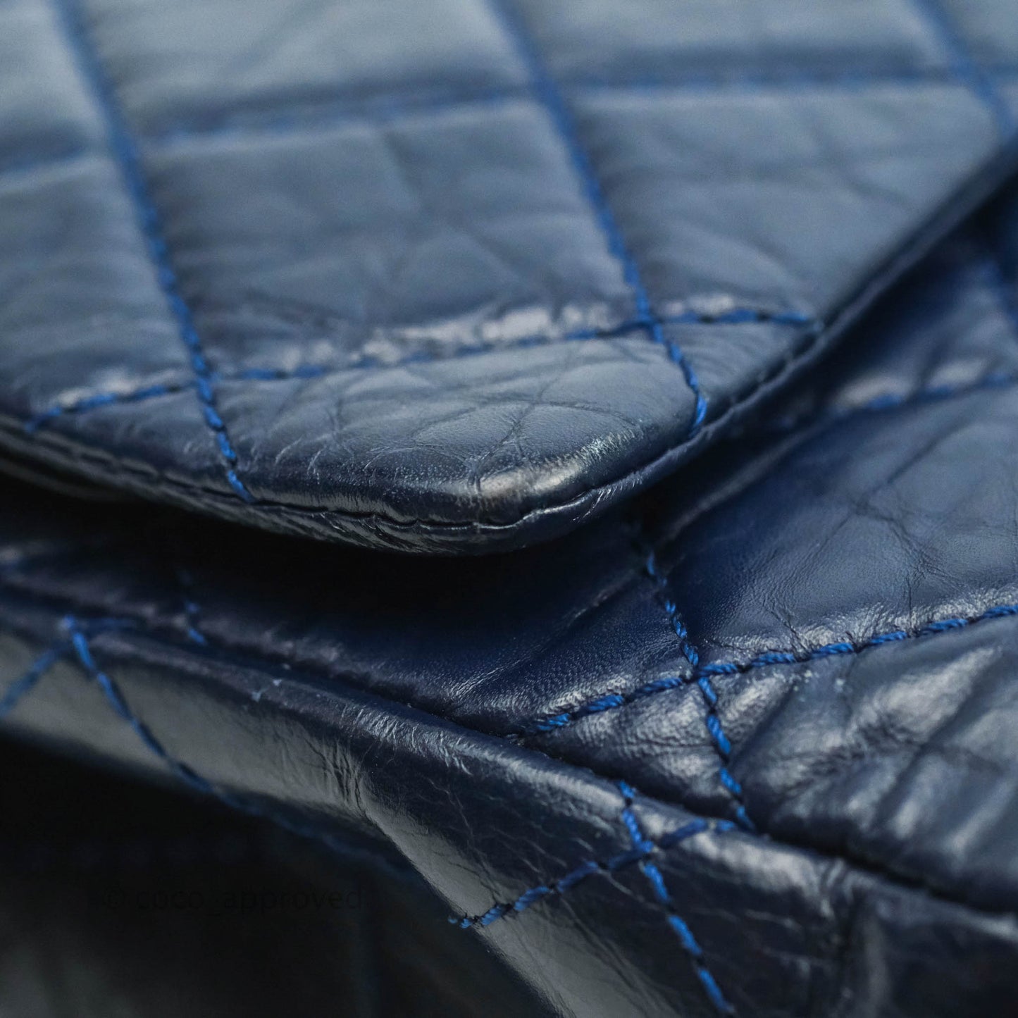 Chanel Reissue 227 Quilted Navy Aged Calfskin Ruthenium Hardware