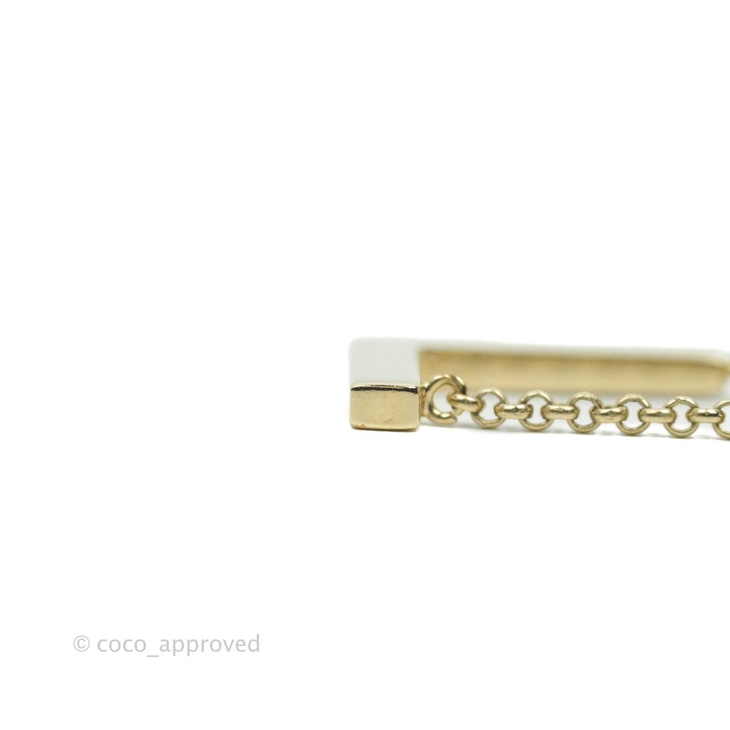 Chanel Letter Cha-Nel Logo Drop Earrings Gold Tone 20V