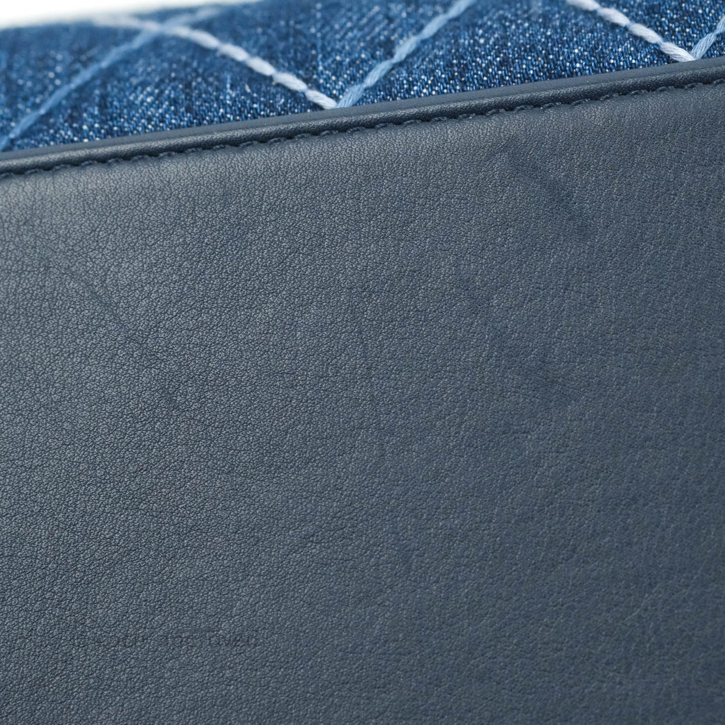 Chanel Medium (Small) Quilted Coco Handle Flap Navy Denim Silver Hardware