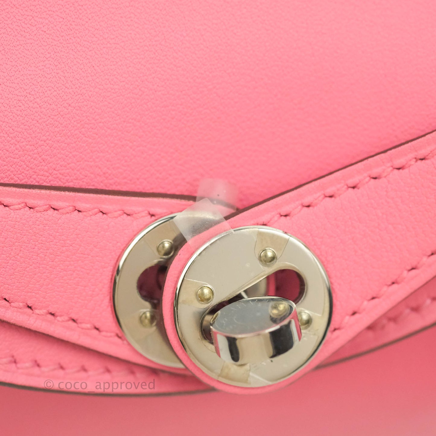 Hermès Mini Lindy 20 Rose Ete Swift Palladium Hardware