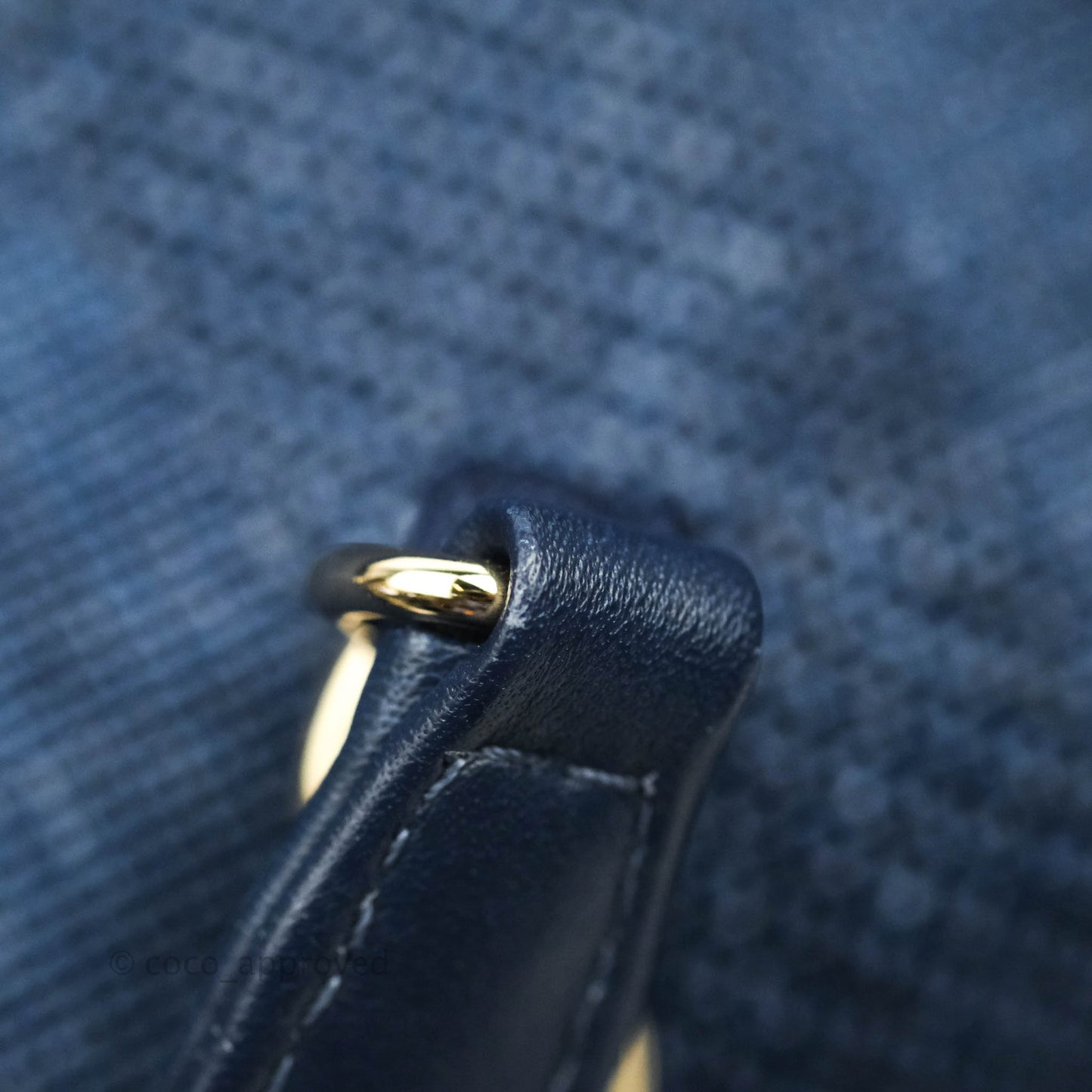 Chanel Large Deauville Navy Blue Canvas Gold Hardware