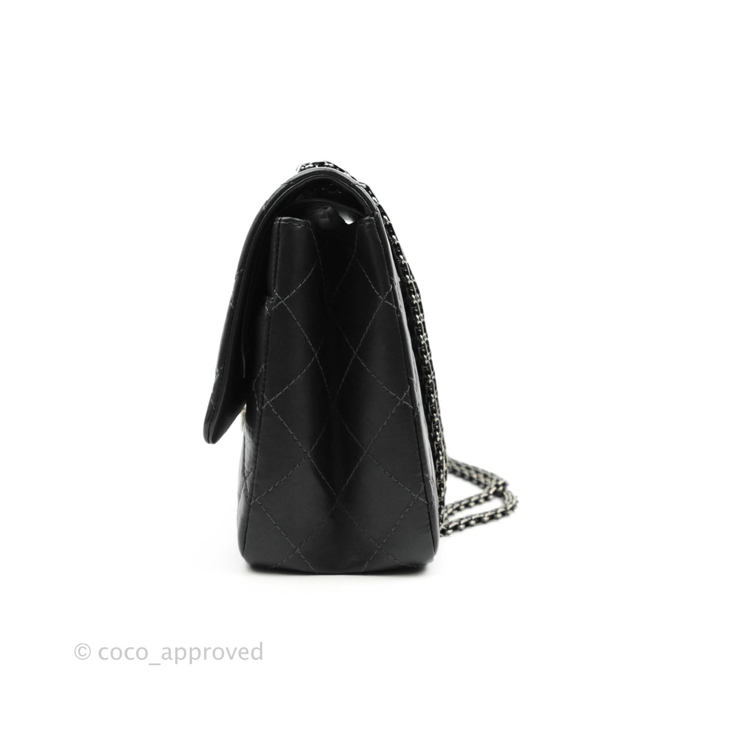 Chanel Reissue 227 Quilted Dark Grey Aged Calfskin Ruthenium Hardware