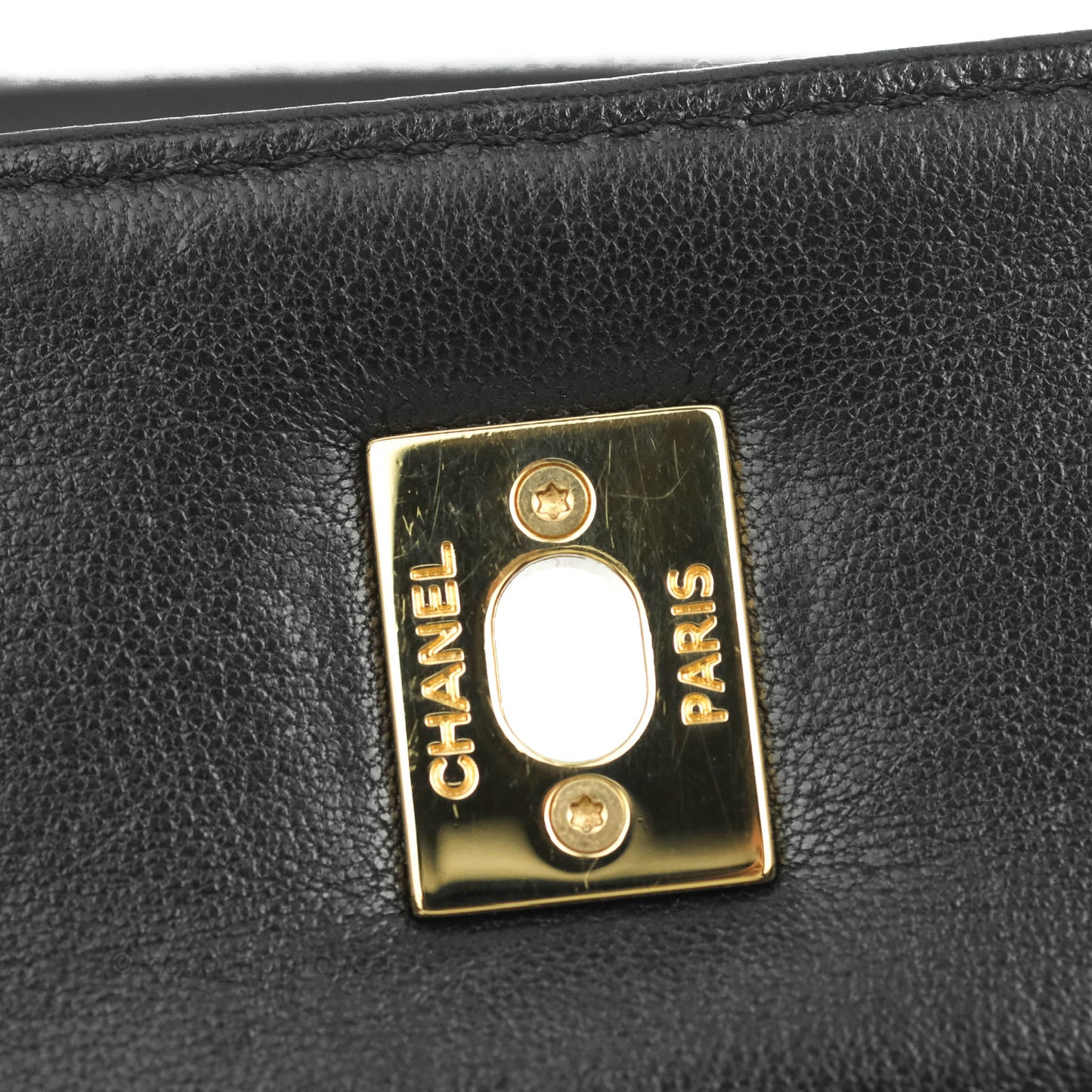 Chanel Mademoiselle Flap Bag Black Calfskin Gold Hardware