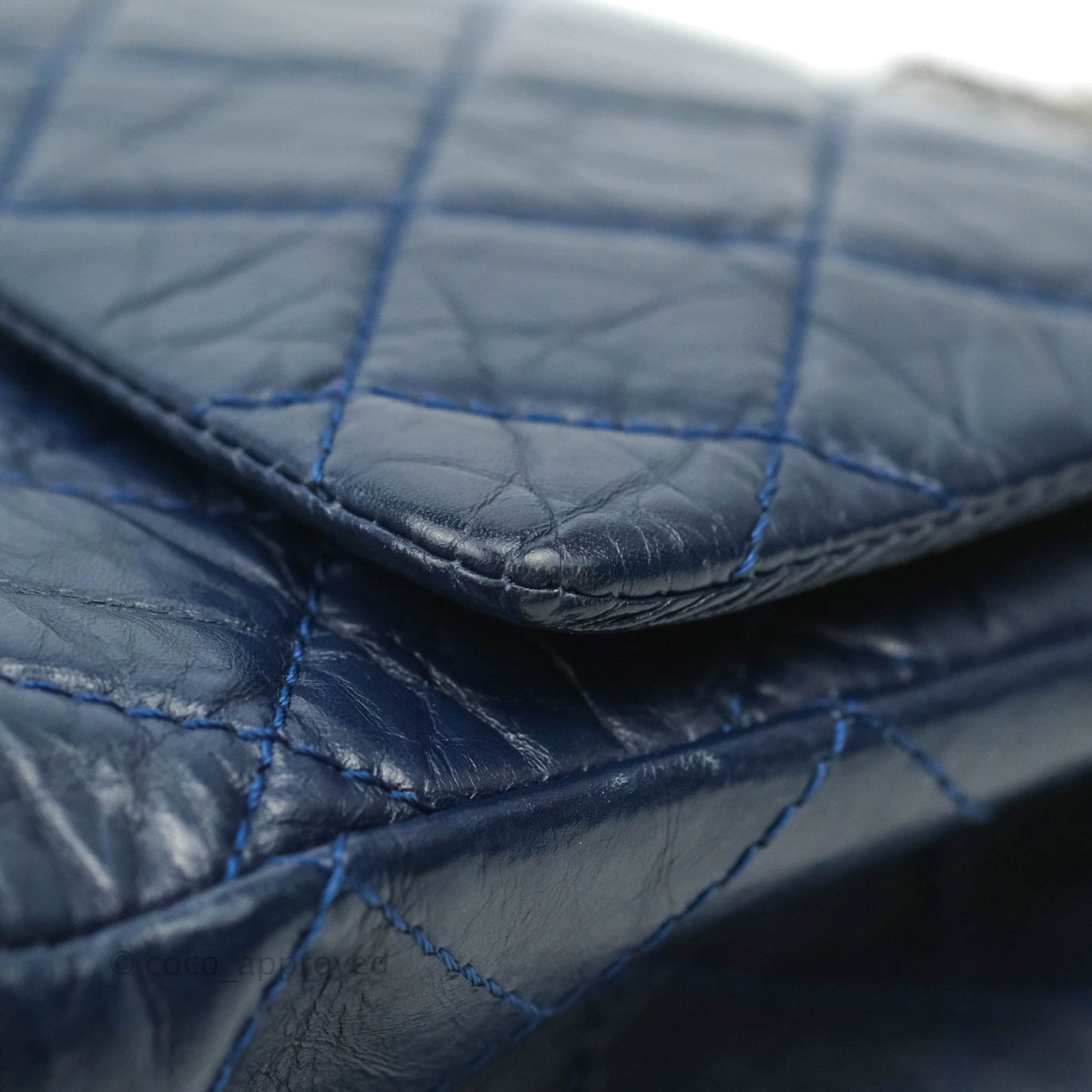 Chanel Reissue 227 Quilted Navy Aged Calfskin Ruthenium Hardware