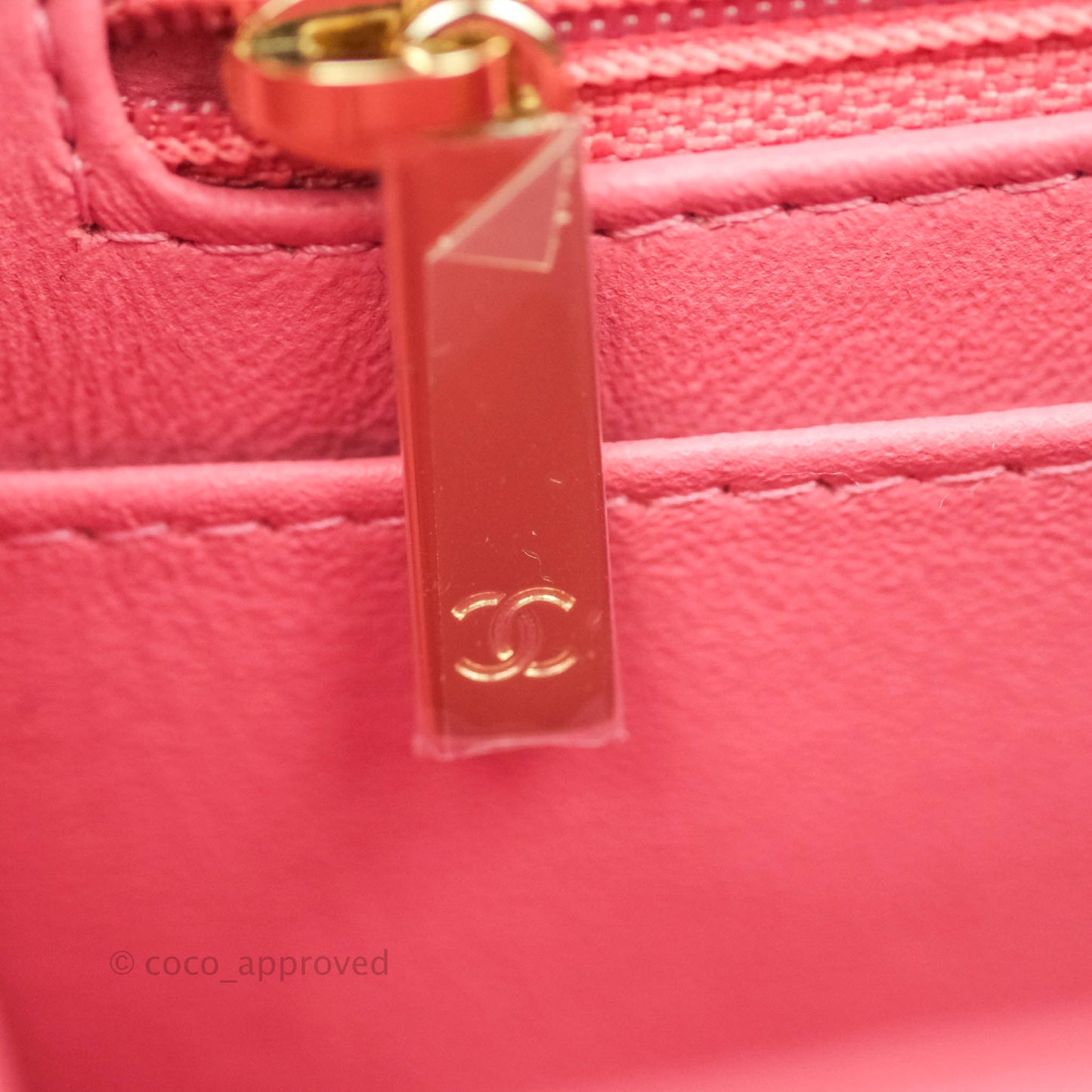 Chanel Quilted Mini Square Pink Lambskin Gold Hardware
